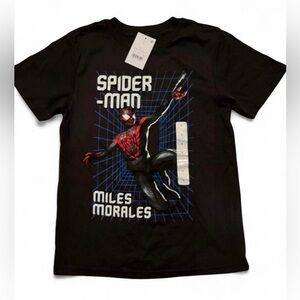 Spider-Man Miles Morales Black T-Shirt Boys Size Small NWT